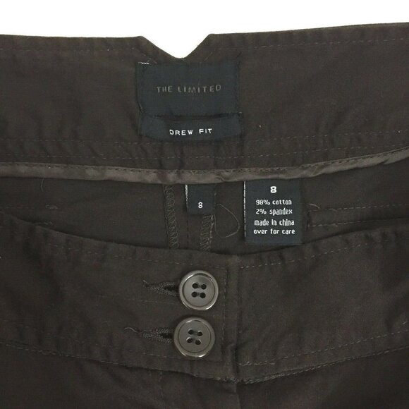 The Limited Drew Fit Women's size 8 Bermuda Shorts Cuffed Brown - Picture 3 of 4